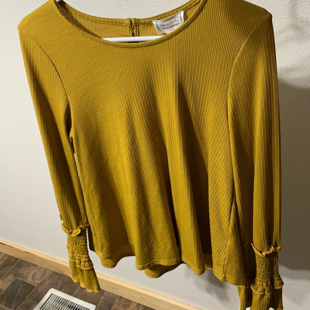 Mustard yellow blouse